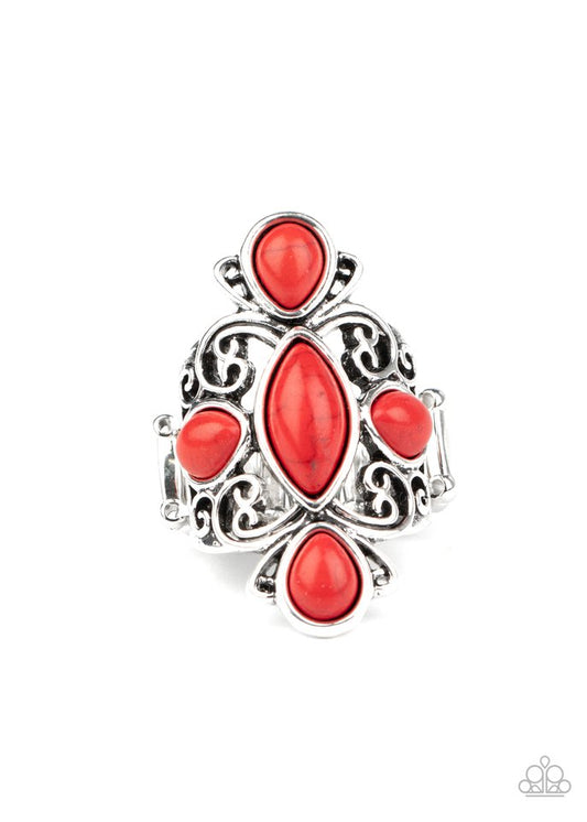 Sahara Sweetheart - Red - Paparazzi Ring Image