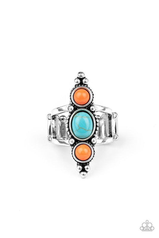 Sahara Sage - Orange - Paparazzi Ring Image