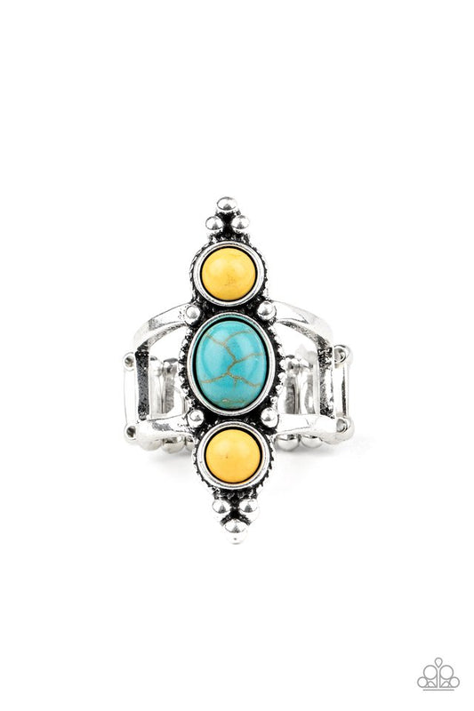 Sahara Sage - Yellow - Paparazzi Ring Image