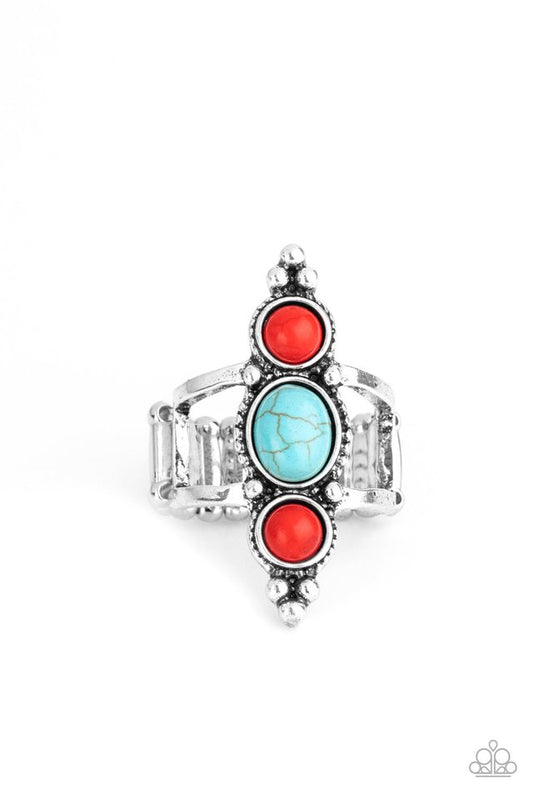 Sahara Sage - Red - Paparazzi Ring Image