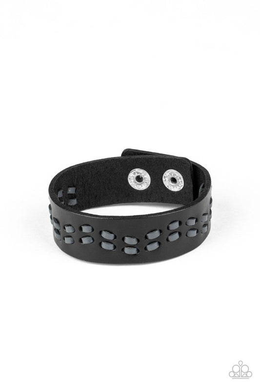 Leather Is My Favorite Color - Black - Paparazzi Bracelet Image