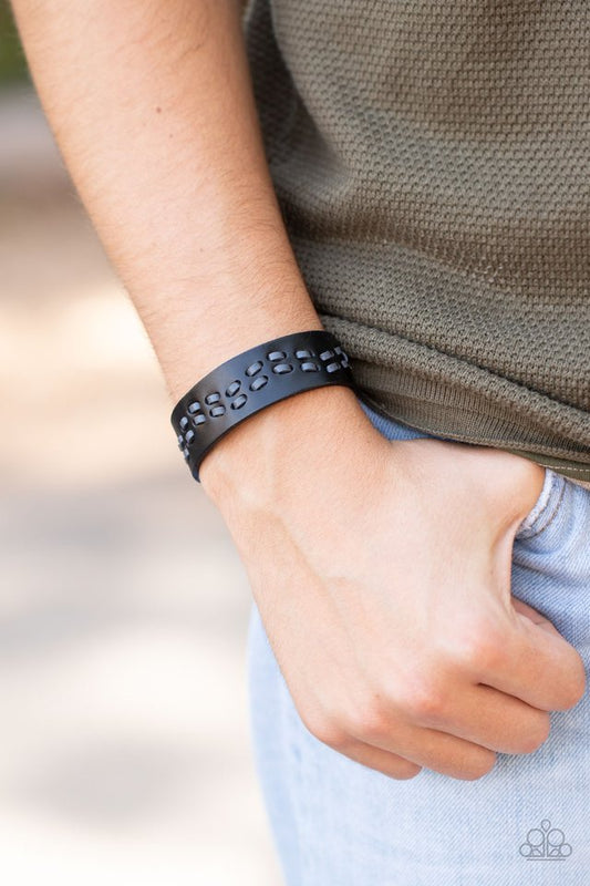 Leather Is My Favorite Color - Black - Paparazzi Bracelet Image