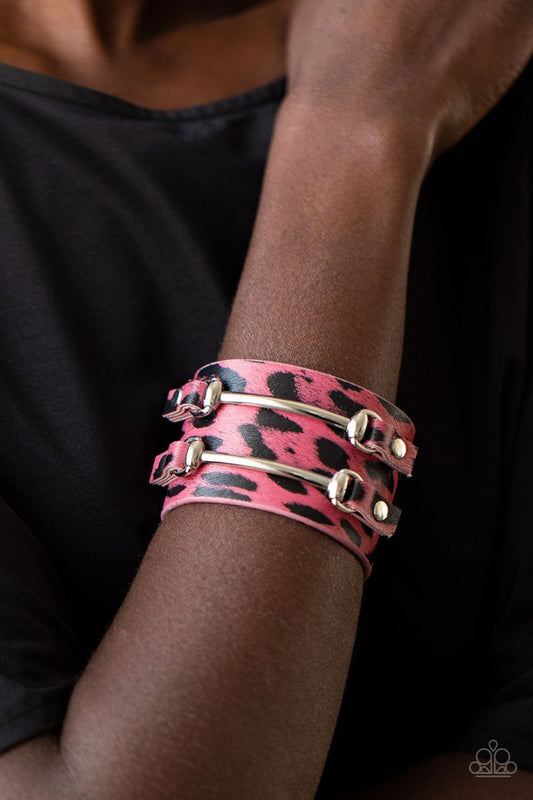 Safari Scene - Pink - Paparazzi Bracelet Image