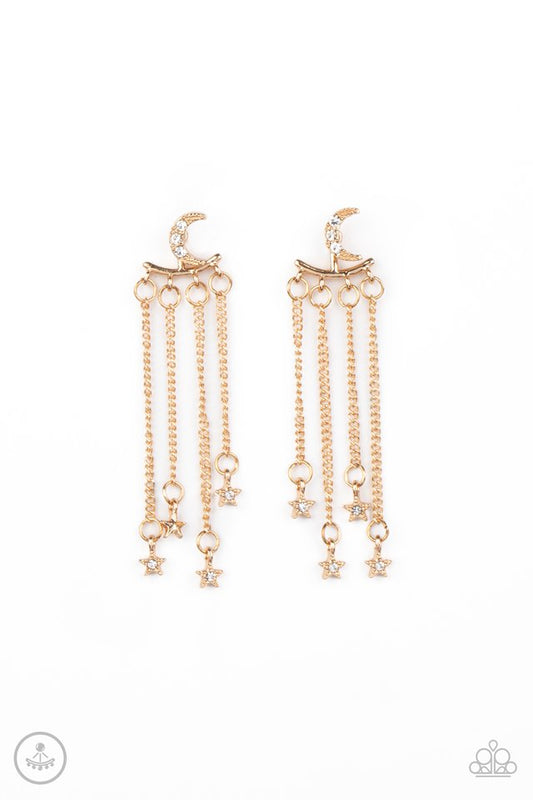 Cosmic Goddess - Gold - Paparazzi Earring Image