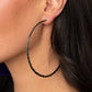 Embellished Edge - Black - Paparazzi Earring Image