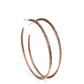 Curved Couture - Copper - Paparazzi Earring Image