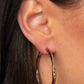 Asymmetrical Attitude - Copper - Paparazzi Earring Image