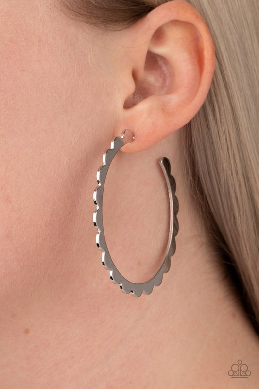 Radiant Ridges - Silver - Paparazzi Earring Image