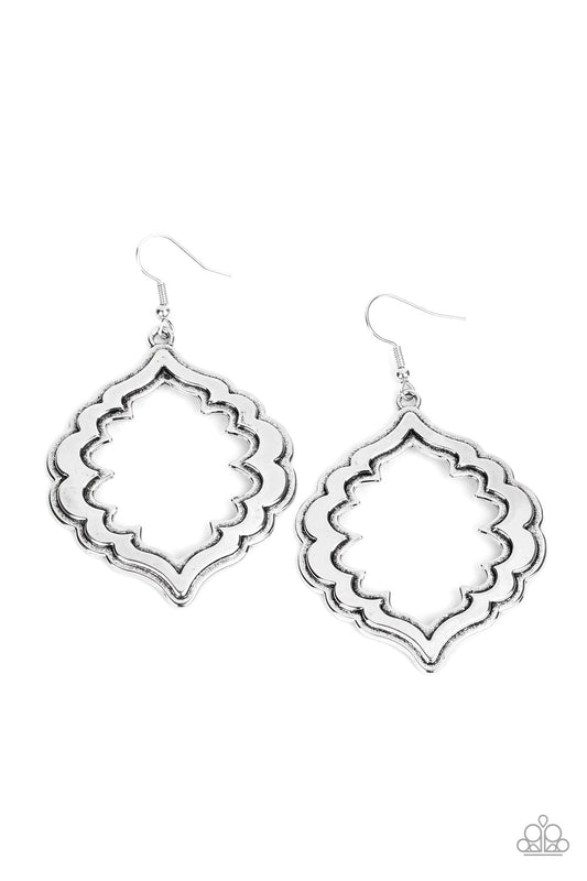 Paparazzi Earring ~ Taj Mahal Majesty - Silver