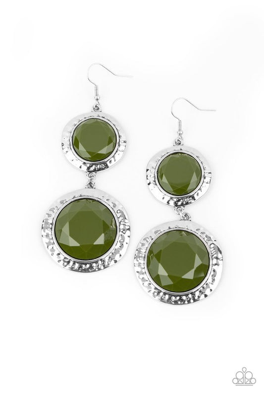 Thrift Shop Stop - Green - Paparazzi Earring Image