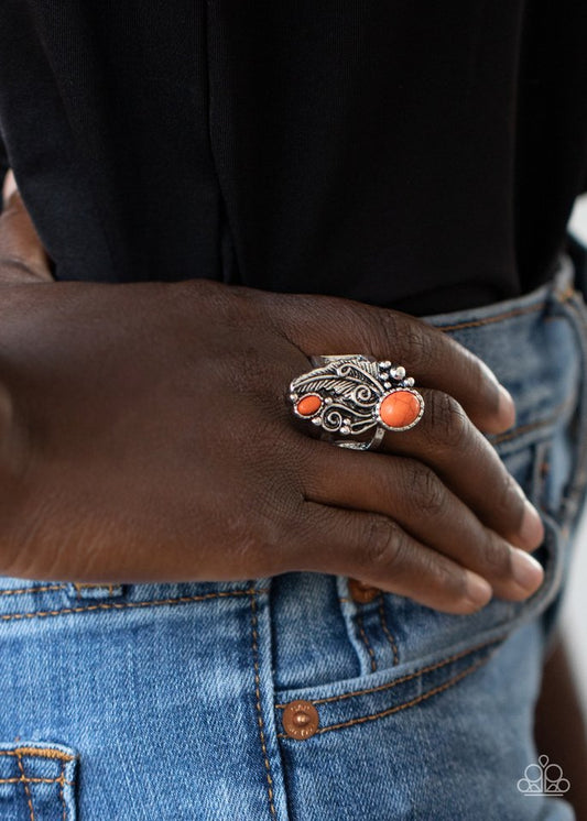 Desert Nest - Orange - Paparazzi Ring Image