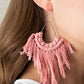 Wanna Piece Of MACRAME? - Pink - Paparazzi Earring Image