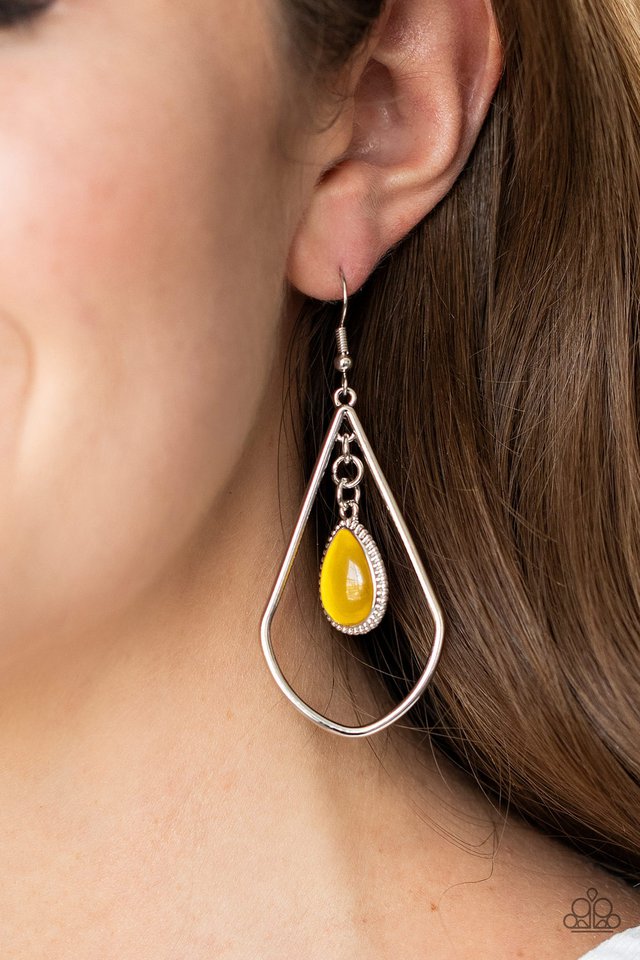 Ethereal Elegance - Yellow - Paparazzi Earring Image