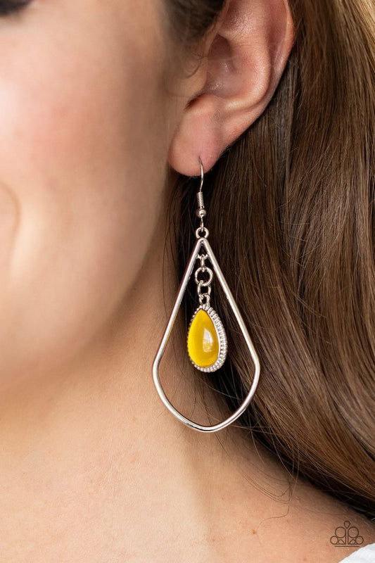 Ethereal Elegance - Yellow - Paparazzi Earring Image