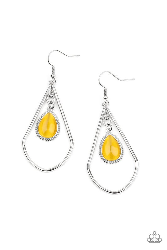 Ethereal Elegance - Yellow - Paparazzi Earring Image