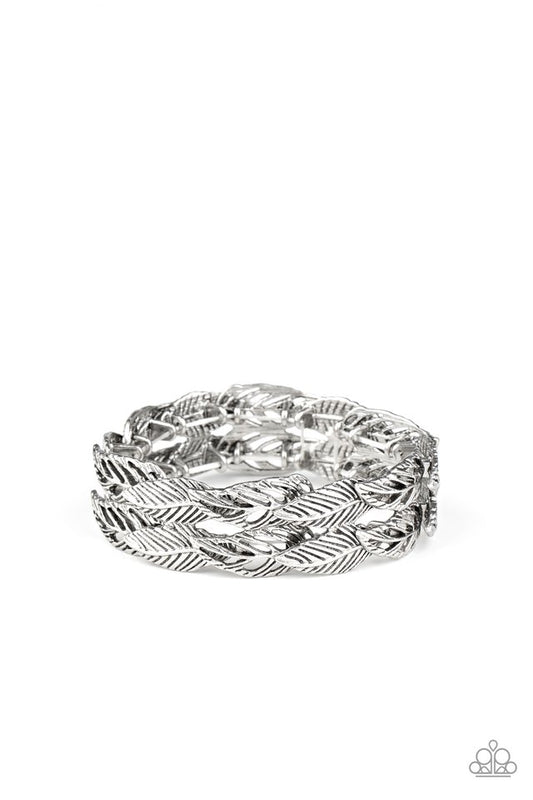 Its Five o FLOCK Somewhere - Silver - Paparazzi Bracelet Image