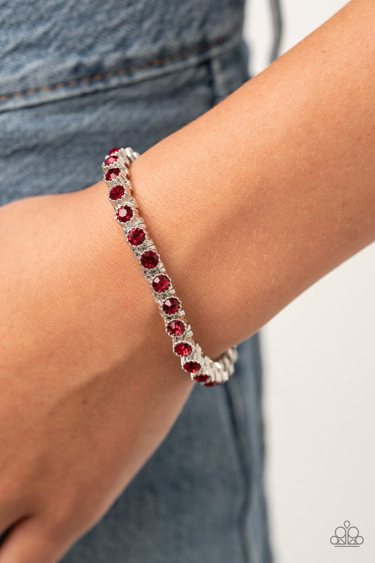 Starry Social - Red - Paparazzi Bracelet Image