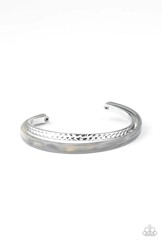 Paparazzi Bracelet ~ HAUTE On The Trail - Silver