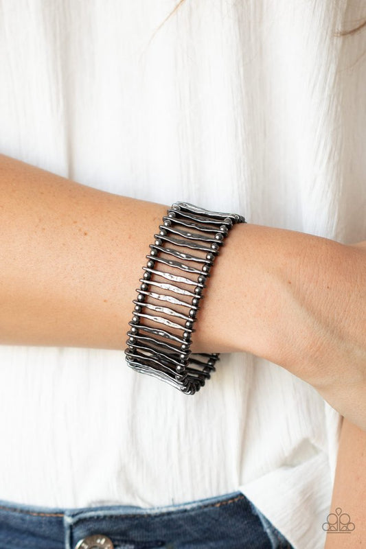 Rustic Rebellion - Black - Paparazzi Bracelet Image