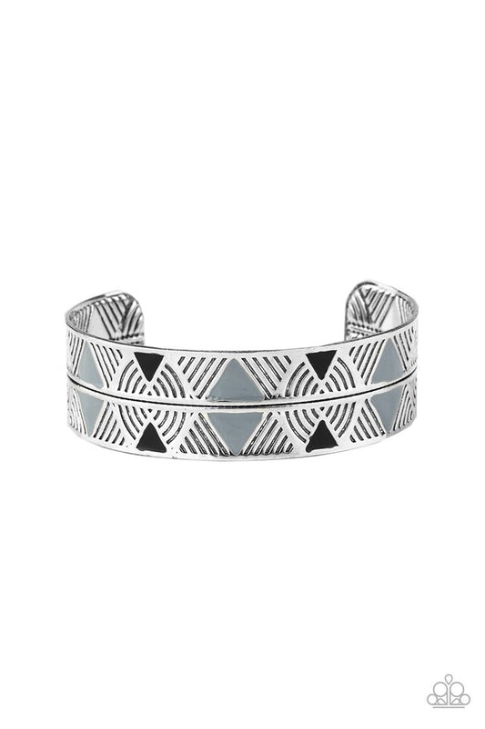 Hidden Glyphs - Silver - Paparazzi Bracelet Image