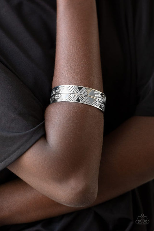 Hidden Glyphs - Silver - Paparazzi Bracelet Image