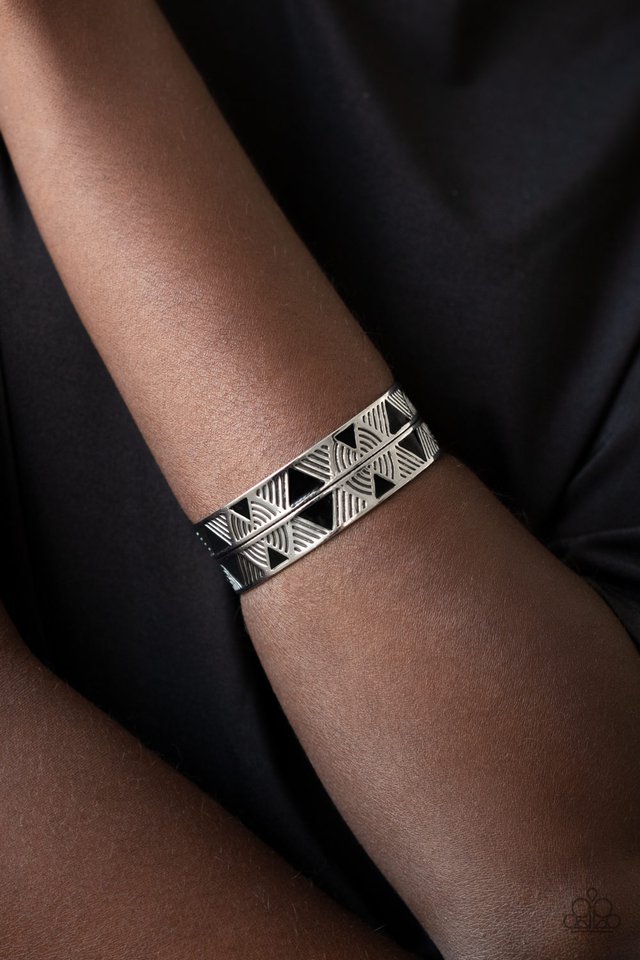 Hidden Glyphs - Black - Paparazzi Bracelet Image