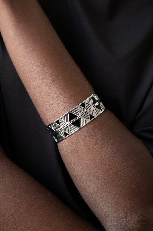 Hidden Glyphs - Black - Paparazzi Bracelet Image