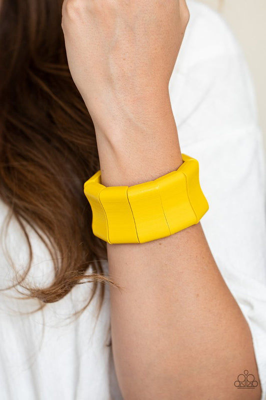 Caribbean Couture - Yellow - Paparazzi Bracelet Image