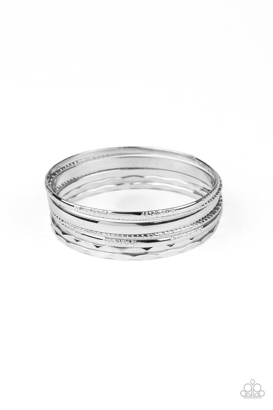 Top Of The Heap - Silver - Paparazzi Bracelet Image