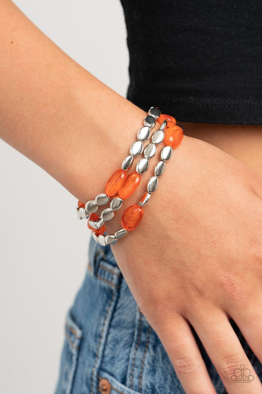 Sorry to Burst Your BAUBLE - Orange - Paparazzi Bracelet Image