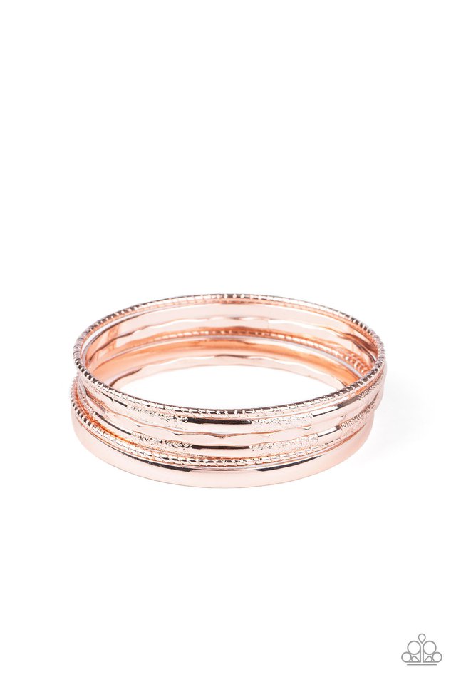 Top Of The Heap - Rose Gold - Paparazzi Bracelet Image