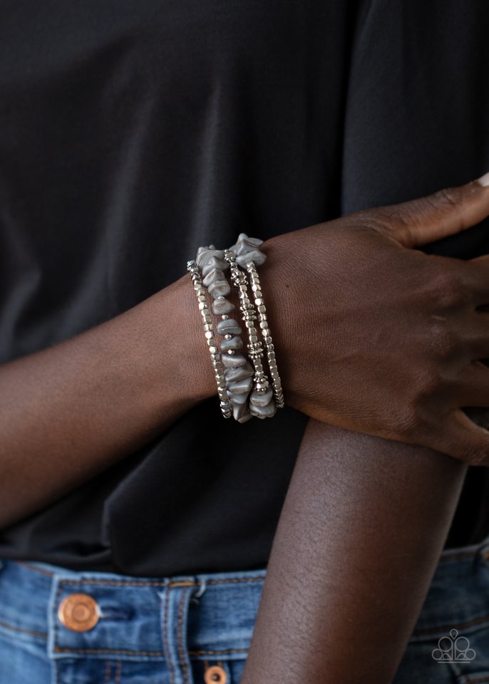 Rockin Renegade - Silver - Paparazzi Bracelet Image