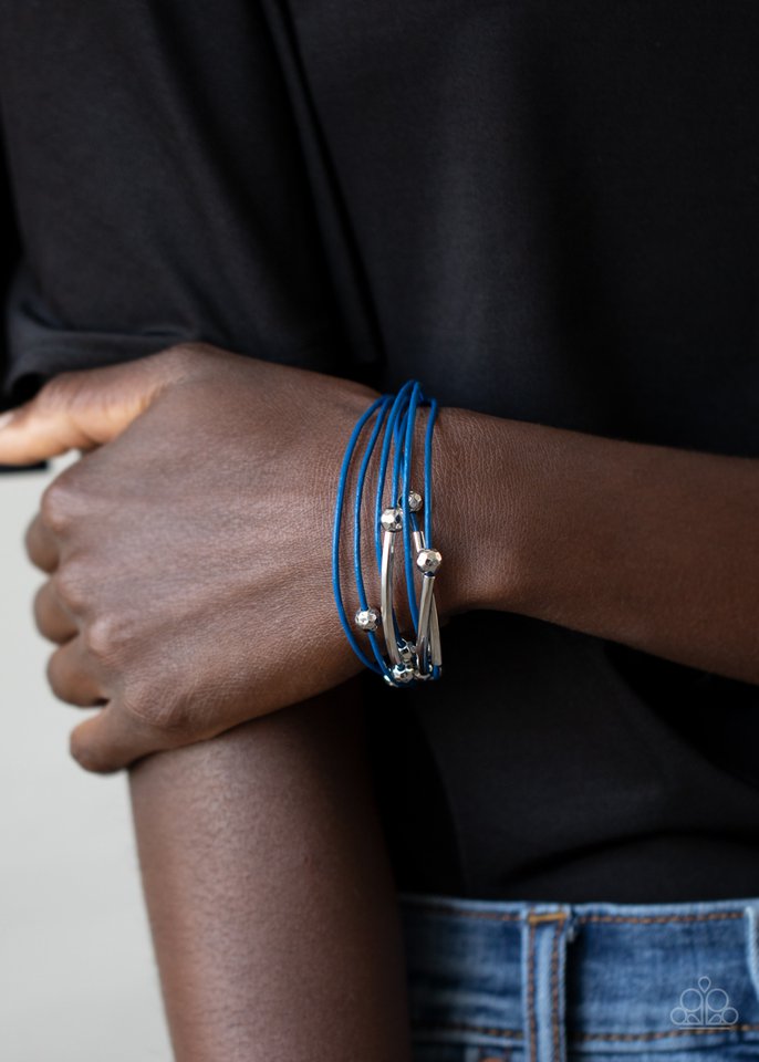 Magnetically Modern - Blue - Paparazzi Bracelet Image