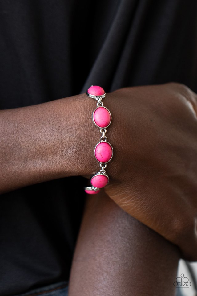 Nice Stonework - Pink - Paparazzi Bracelet Image