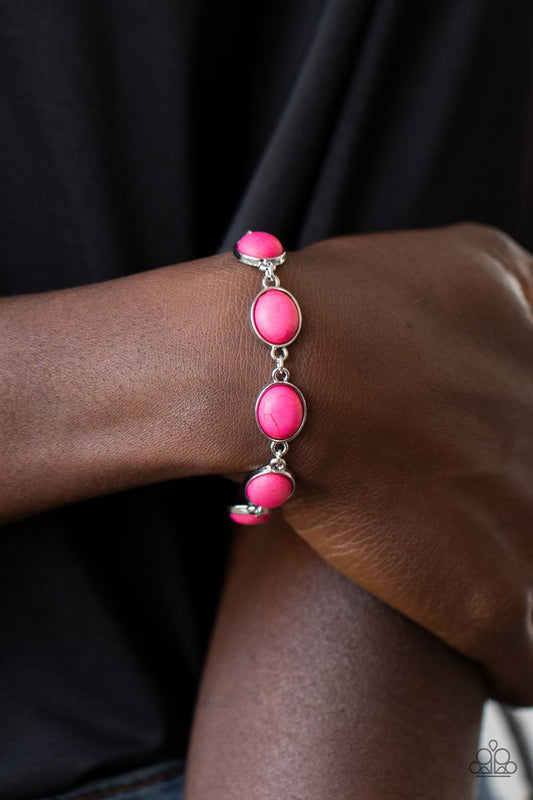 Nice Stonework - Pink - Paparazzi Bracelet Image