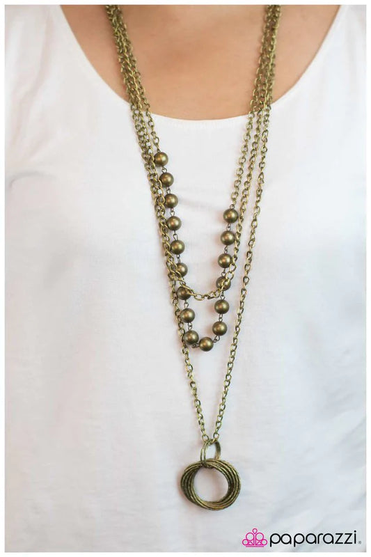 Paparazzi Necklace ~ Endless Possibilities - Brass