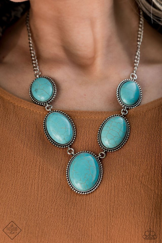 River Valley Radiance - Blue - Paparazzi Necklace Image