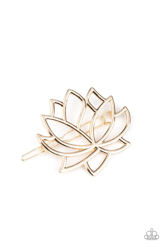 Lotus Pools - Gold - Paparazzi Hair Accessories Image