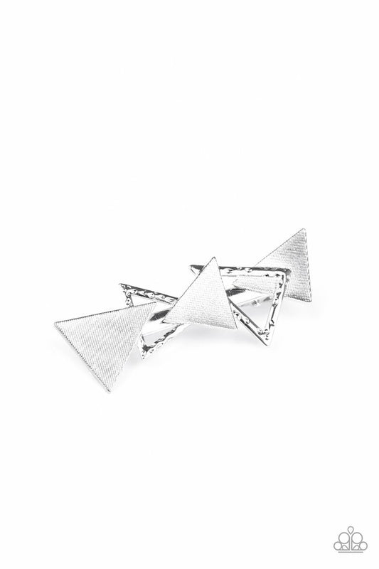 Know All The TRIANGLES - Silver - Paparazzi Hair Accessories Image