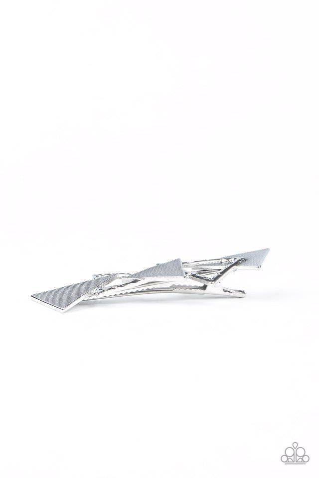 Know All The TRIANGLES - Silver - Paparazzi Hair Accessories Image