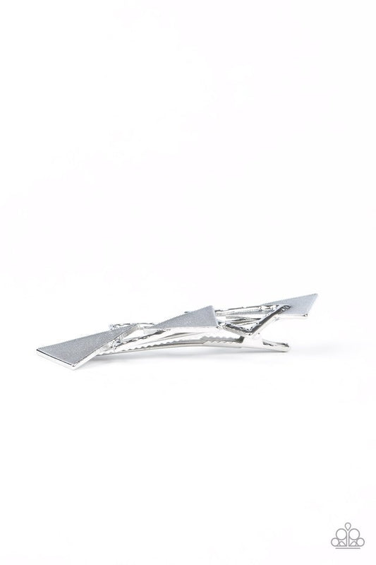 Know All The TRIANGLES - Silver - Paparazzi Hair Accessories Image