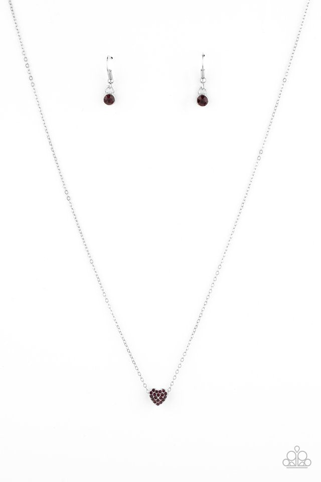 Hit Em Where It HEARTS - Purple - Paparazzi Necklace Image