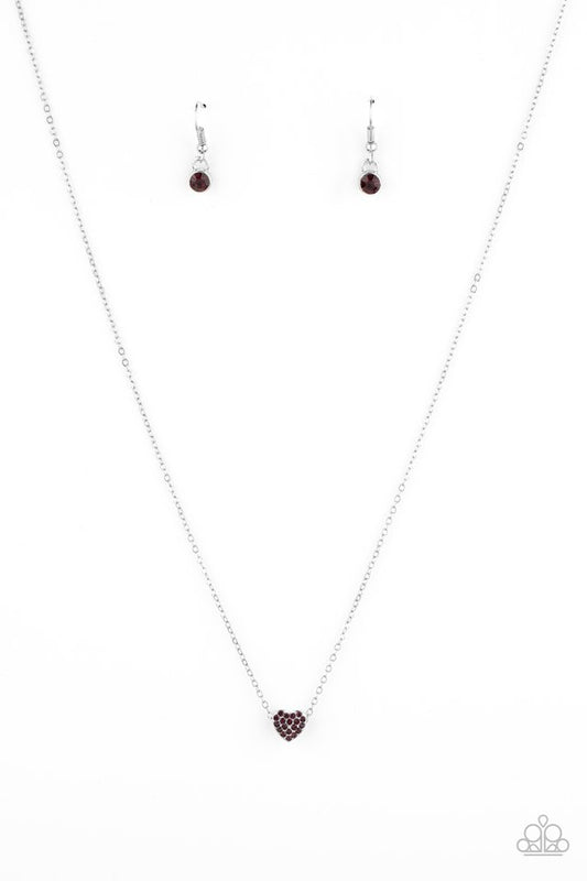 Hit Em Where It HEARTS - Purple - Paparazzi Necklace Image