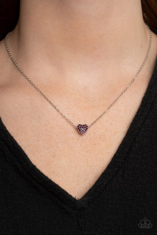 Hit Em Where It HEARTS - Purple - Paparazzi Necklace Image