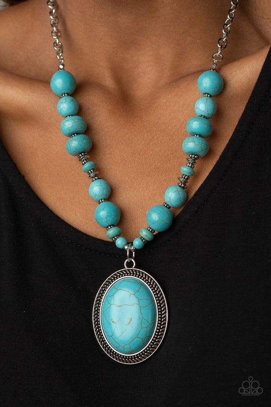 Home Sweet HOMESTEAD - Blue - Paparazzi Necklace Image