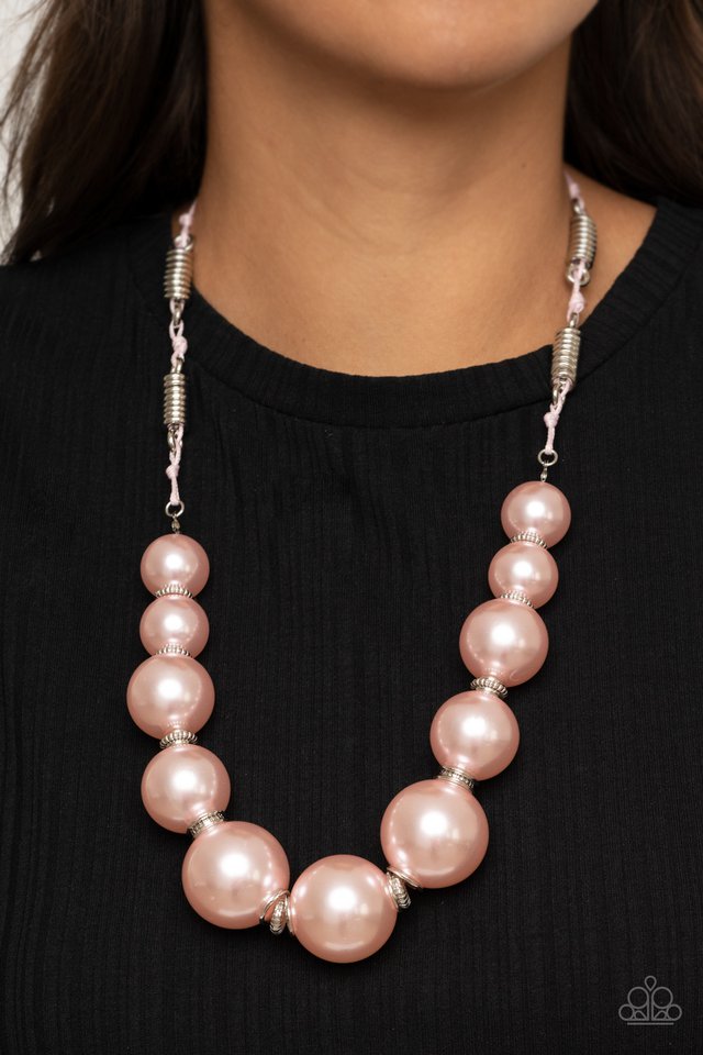 Pearly Prosperity - Pink - Paparazzi Necklace Image