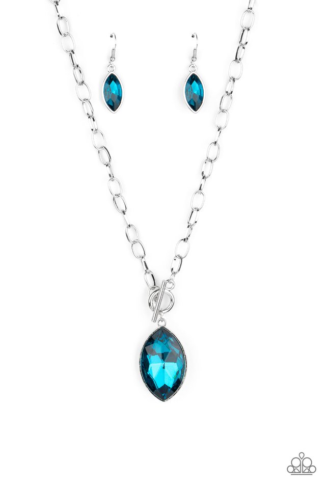 Unlimited Sparkle - Blue - Paparazzi Necklace Image