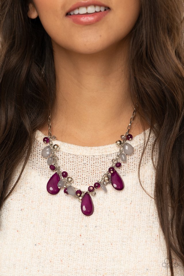 Seaside Solstice - Purple - Paparazzi Necklace Image