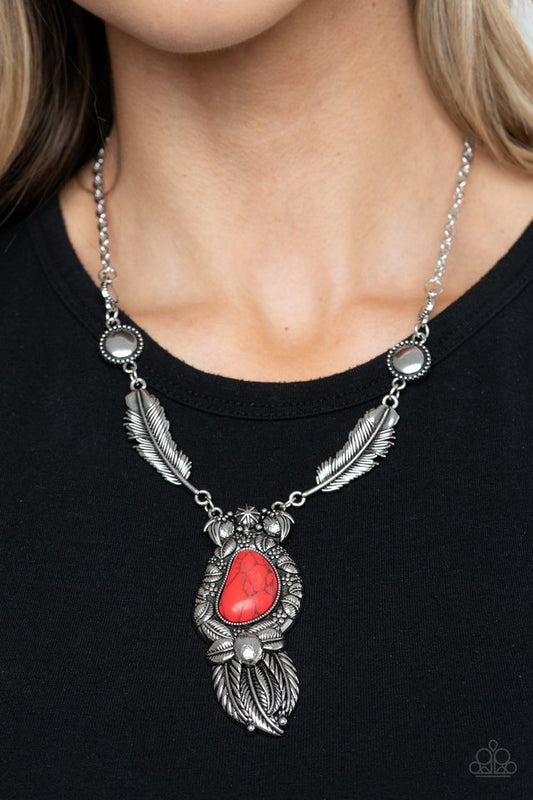 Ruler of The Roost - Red - Paparazzi Necklace Image