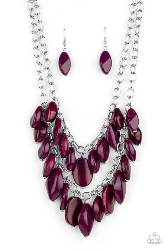 Palm Beach Beauty - Purple - Paparazzi Necklace Image